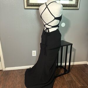 Gianni Bini Black Backless Prom Evening dress